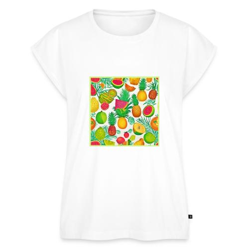 Padaist Tropical Fruits - Women's Premium Roll Up Sleeve T-Shirt