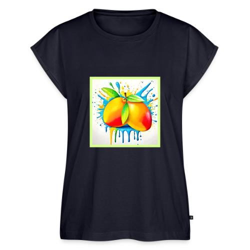 Mango Splash of Color - Women's Premium Roll Up Sleeve T-Shirt