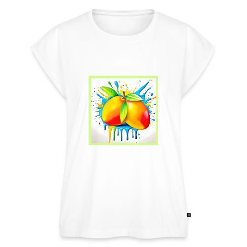Mango Splash of Color - Women's Premium Roll Up Sleeve T-Shirt