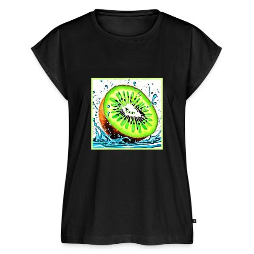 Kiwi Splash of Freshness - Women's Premium Roll Up Sleeve T-Shirt
