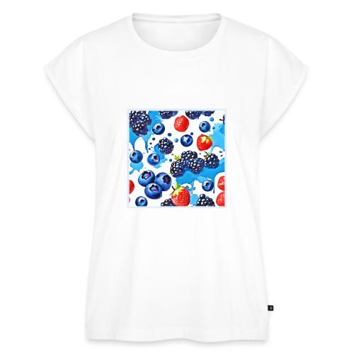 Vibrant Berry Pattern - Women's Premium Roll Up Sleeve T-Shirt