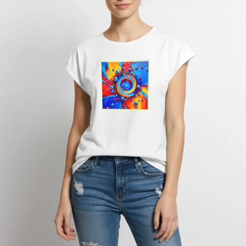Vibrant Berry Vortex - Women's Premium Roll Up Sleeve T-Shirt