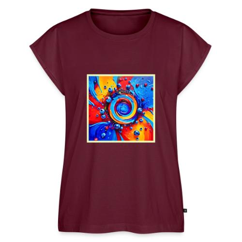 Vibrant Berry Vortex - Women's Premium Roll Up Sleeve T-Shirt