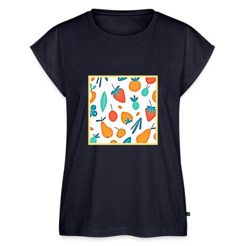 Fruit Whimsy: Playful Pattern - Women's Premium Roll Up Sleeve T-Shirt