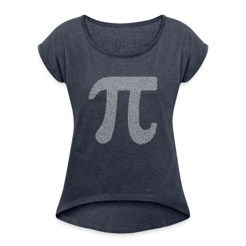 Pi 3.14159265358979323846 Math T-shirt - Women's Roll Cuff T-Shirt