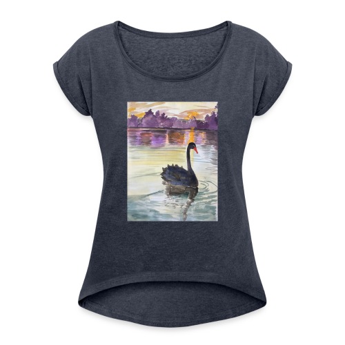 Black swan - Women's Roll Cuff T-Shirt