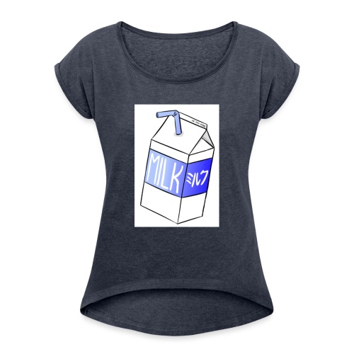 Box of milk - Women's Roll Cuff T-Shirt