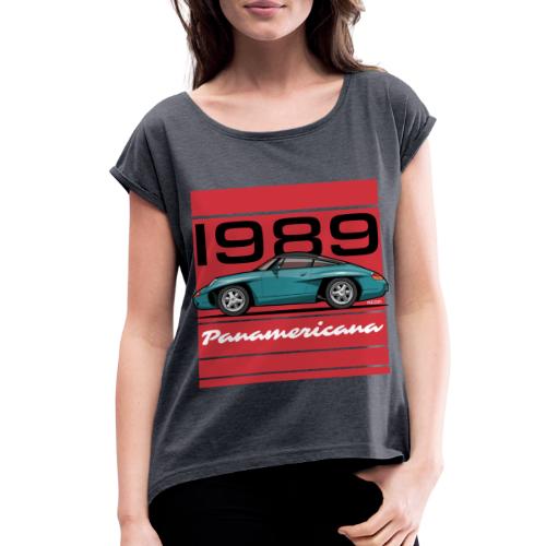 1989 P0r5che Panamericana Concept Car - Women's Roll Cuff T-Shirt