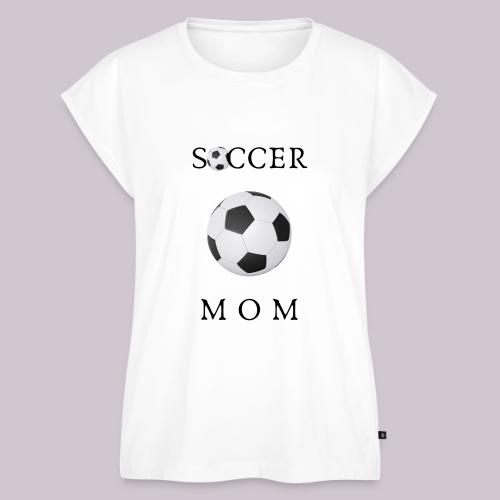 SOCCER MOM - Women's Premium Roll Up Sleeve T-Shirt