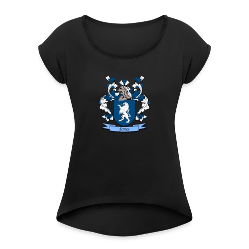 Jones Family Crest - Women's Roll Cuff T-Shirt