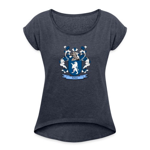 Jones Family Crest - Women's Roll Cuff T-Shirt