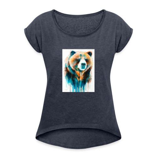 grizzly bear - Women's Roll Cuff T-Shirt