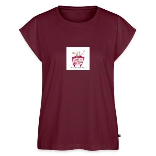 sassnsips com drinksfriendstelevision - Women's Premium Roll Up Sleeve T-Shirt