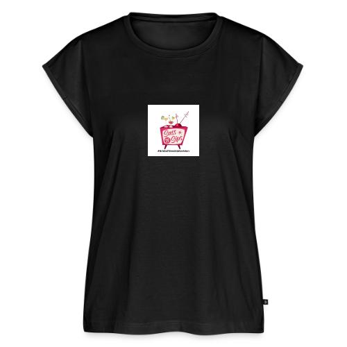 sassnsips com drinksfriendstelevision - Women's Premium Roll Up Sleeve T-Shirt
