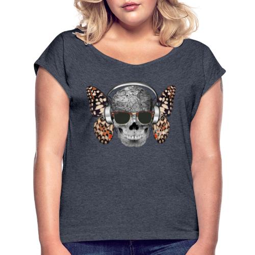 Papeel Skullterfly - Women's Roll Cuff T-Shirt