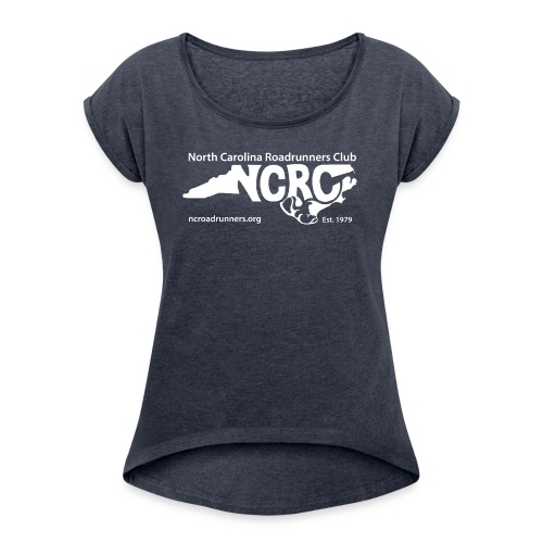 NCRC White Logo1 - Women's Roll Cuff T-Shirt