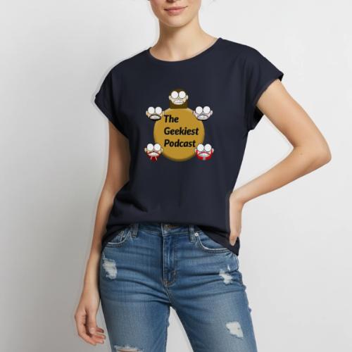 The Geekiest Podcast Logo - Women's Premium Roll Up Sleeve T-Shirt