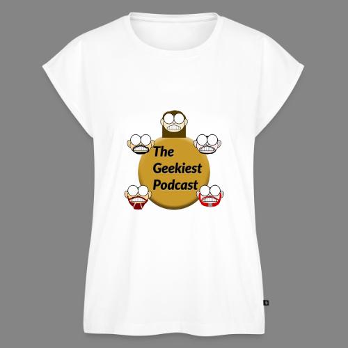 The Geekiest Podcast Logo - Women's Premium Roll Up Sleeve T-Shirt