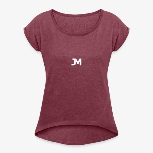 JM Logo - Women's Roll Cuff T-Shirt