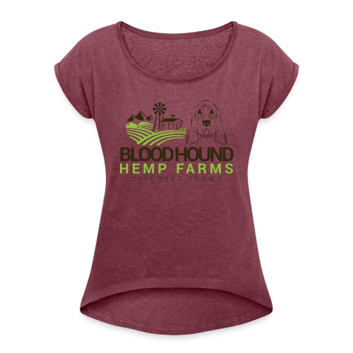 BloodhoundHempFarms - Women's Roll Cuff T-Shirt