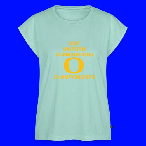 2187 UNIFORM COMBINATIONS O CHAMPIONSHIPS - Women's Premium Roll Up Sleeve T-Shirt