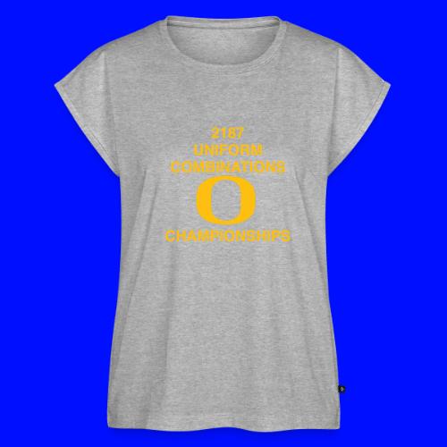 2187 UNIFORM COMBINATIONS O CHAMPIONSHIPS - Women's Premium Roll Up Sleeve T-Shirt