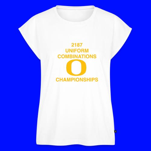 2187 UNIFORM COMBINATIONS O CHAMPIONSHIPS - Women's Premium Roll Up Sleeve T-Shirt