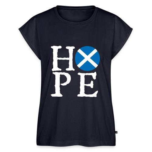 Light HOPE St A Cross - Women's Premium Roll Up Sleeve T-Shirt