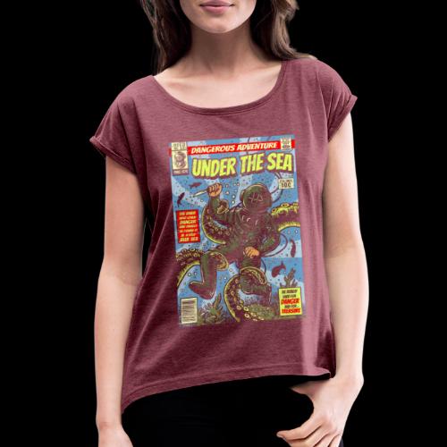 Under the Sea Comic Adventure - Women's Roll Cuff T-Shirt