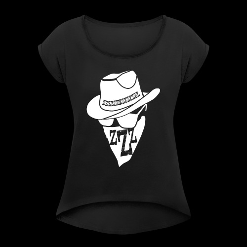 DREAM BANDITS WHITE Large Logo - Women's Roll Cuff T-Shirt