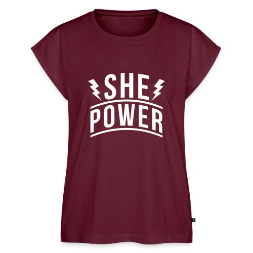 She Power - Women's Premium Roll Up Sleeve T-Shirt