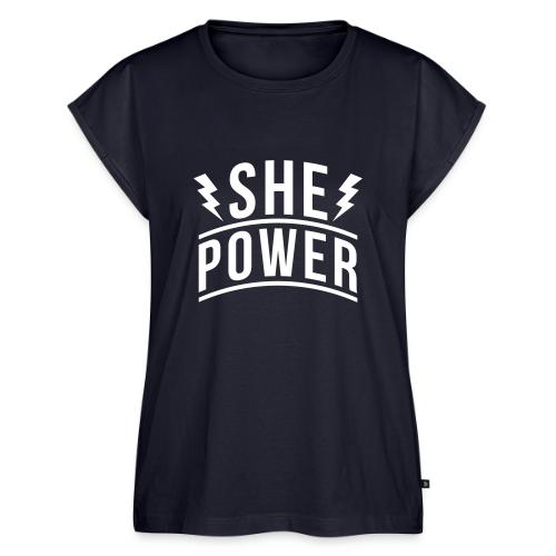 She Power - Women's Premium Roll Up Sleeve T-Shirt