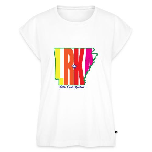 AR STAR RAINBOW - Women's Premium Roll Up Sleeve T-Shirt