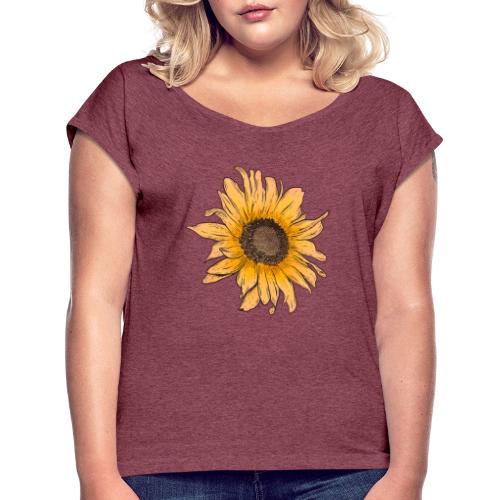 Sunflower Sun Summer - Women's Roll Cuff T-Shirt