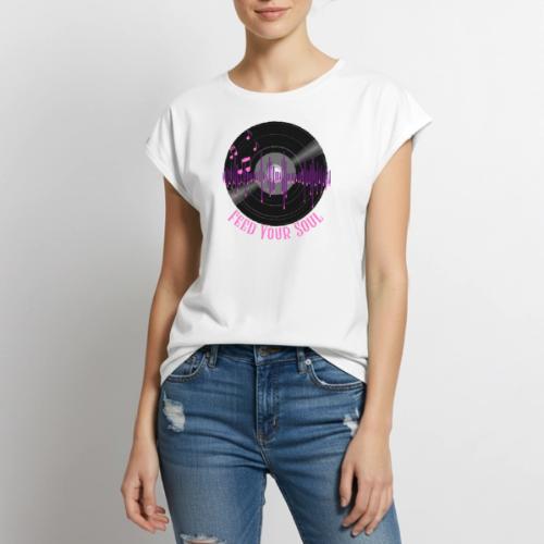 Feed Your Soul - Women's Premium Roll Up Sleeve T-Shirt