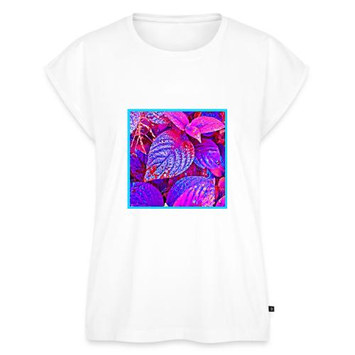 Luminous Leaves Elegance - Women's Premium Roll Up Sleeve T-Shirt