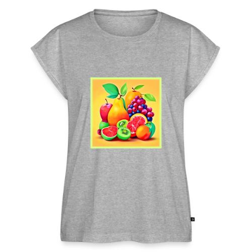 Colorful Fruit Medley - Women's Premium Roll Up Sleeve T-Shirt
