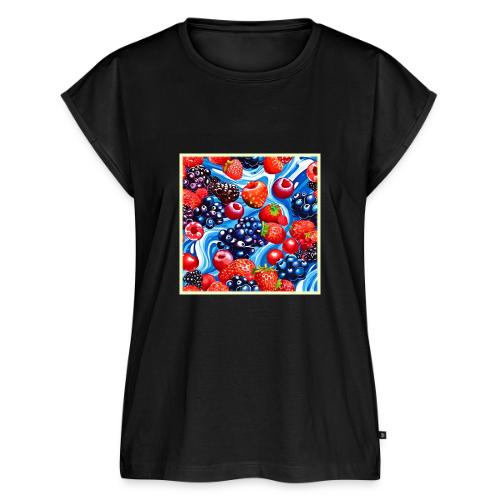 Berrylicious Blue Dream - Women's Premium Roll Up Sleeve T-Shirt
