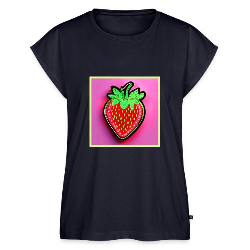 Vibrant Strawberry Neon Sign - Women's Premium Roll Up Sleeve T-Shirt
