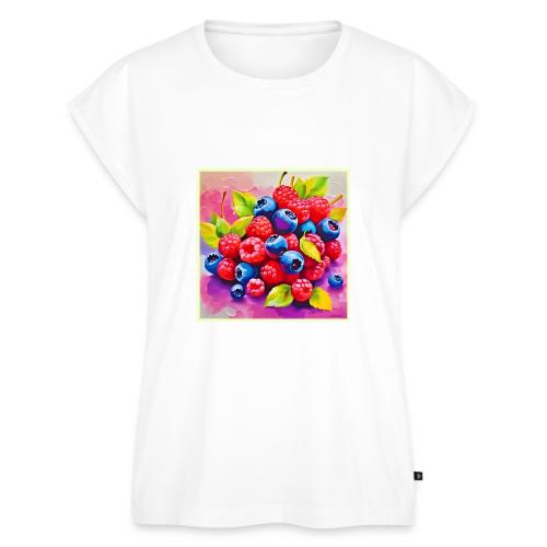 Colorful Berry Feast - Women's Premium Roll Up Sleeve T-Shirt