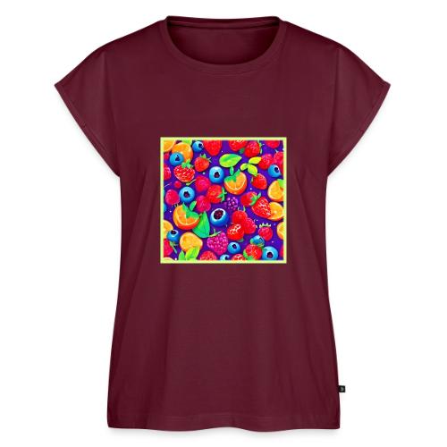 Citrus & Berries Burst - Women's Premium Roll Up Sleeve T-Shirt