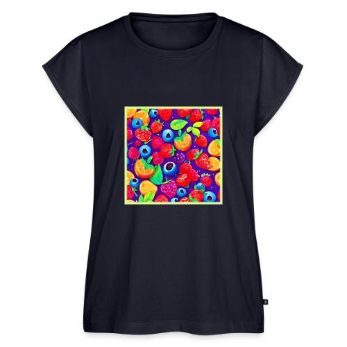 Citrus & Berries Burst - Women's Premium Roll Up Sleeve T-Shirt