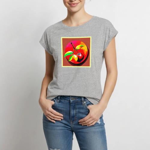 Vibrant Cherry Duo - Women's Premium Roll Up Sleeve T-Shirt