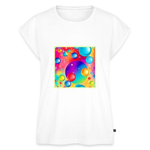 Colorful Sphere Abstract Art - Women's Premium Roll Up Sleeve T-Shirt