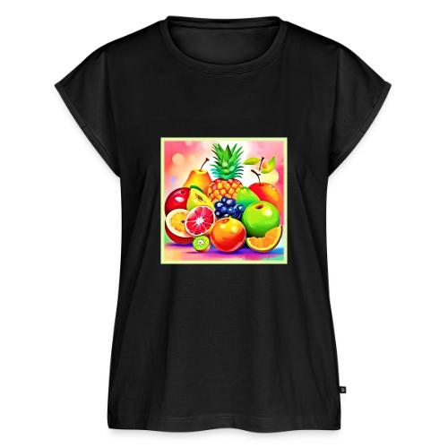 Tropical Fruit Assortment - Women's Premium Roll Up Sleeve T-Shirt