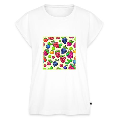 Berry Fruit Pattern Design - Women's Premium Roll Up Sleeve T-Shirt