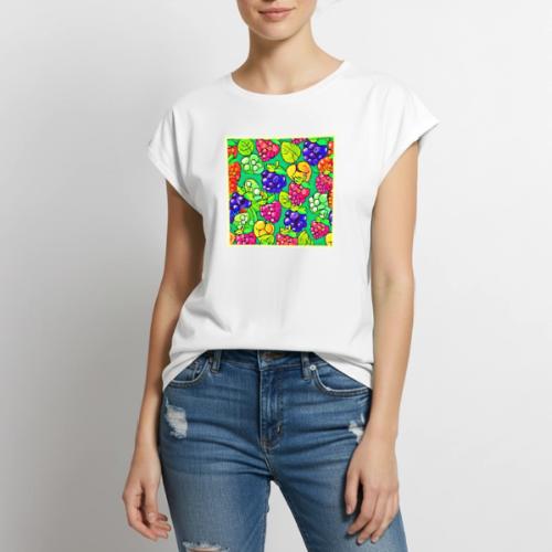 Summer Berry Delight - Women's Premium Roll Up Sleeve T-Shirt