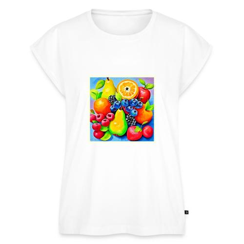 Vibrant Fruit Still Life - Women's Premium Roll Up Sleeve T-Shirt