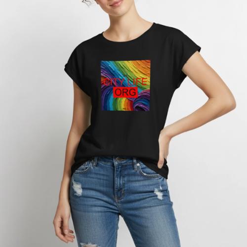 CIty Life Org Vol. 1 - Women's Premium Roll Up Sleeve T-Shirt