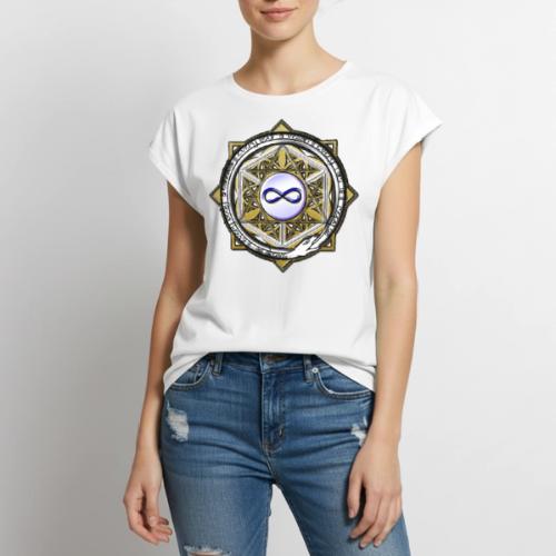 Statutes of the Divinely Realized - Mandala - - Women's Premium Roll Up Sleeve T-Shirt